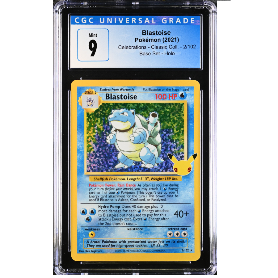 Celebrations Blastoise Holo CGC 9 Back