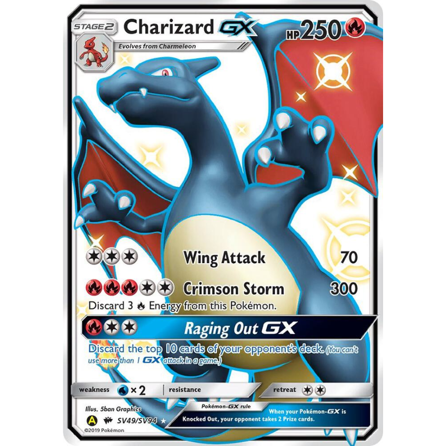 Charizard GX SV49 Hidden Fates