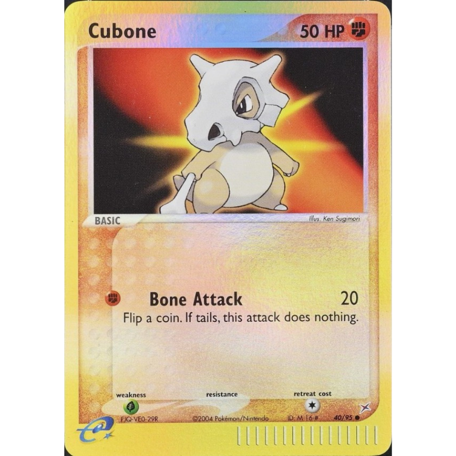 Cubone 40 Team Magma vs Team Aqua Reverse Holo