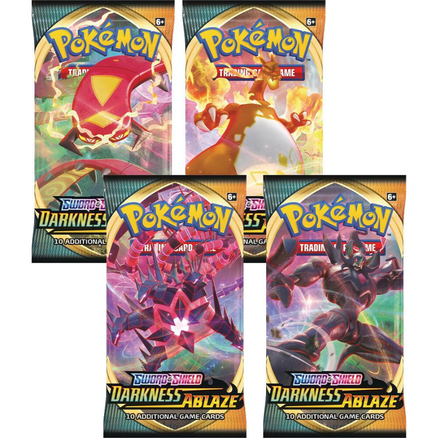 Darkness Ablaze Booster Pack Art Set of 4