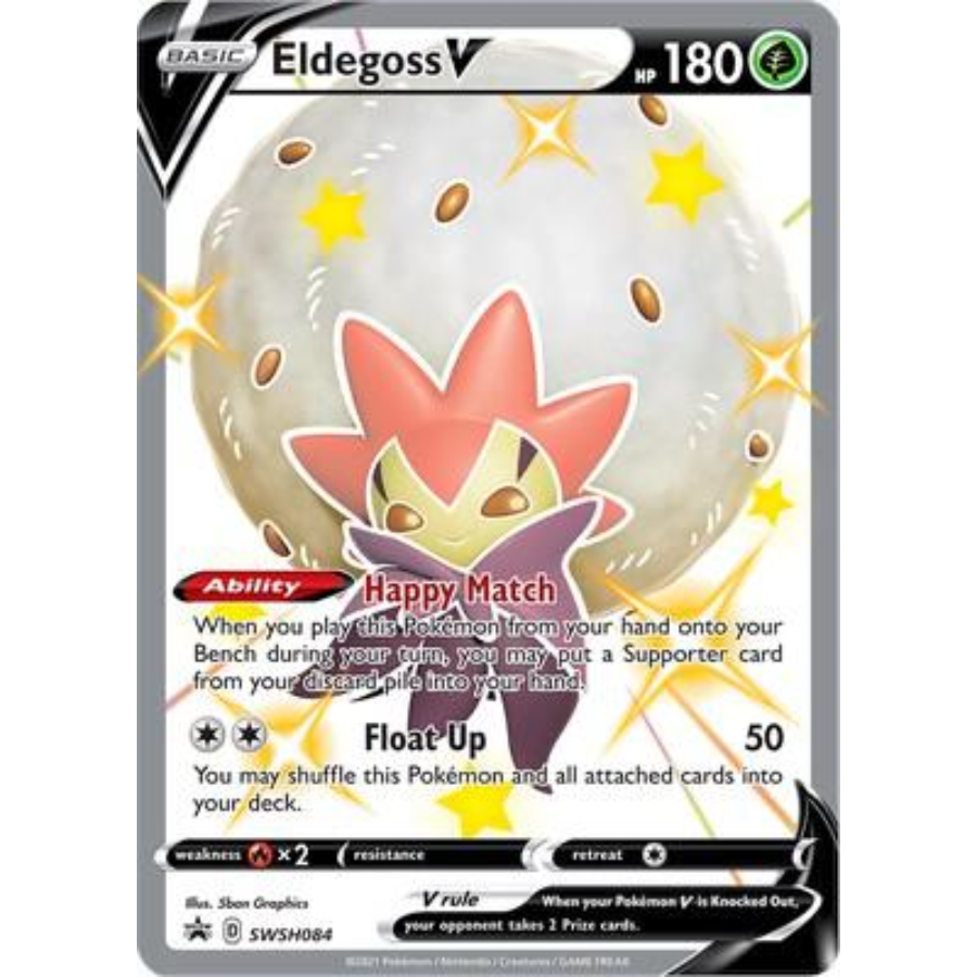 Eldegoss V SWSH084 Black Star Promo Shining Fates