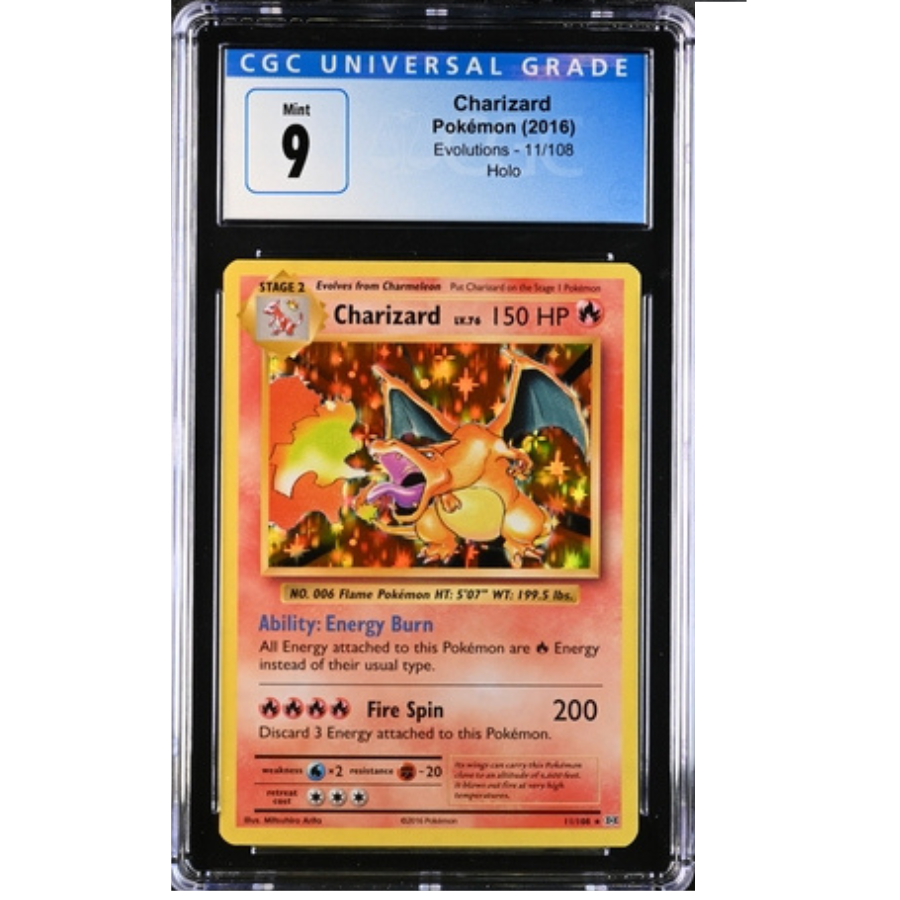 Evolutions Charizard Holo CGC 9 Front