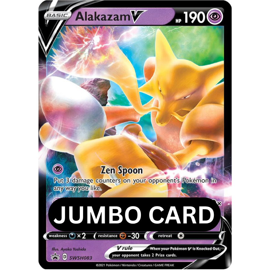 JUMBO Alakazam V SWSH083 Black Star Promo [NM]