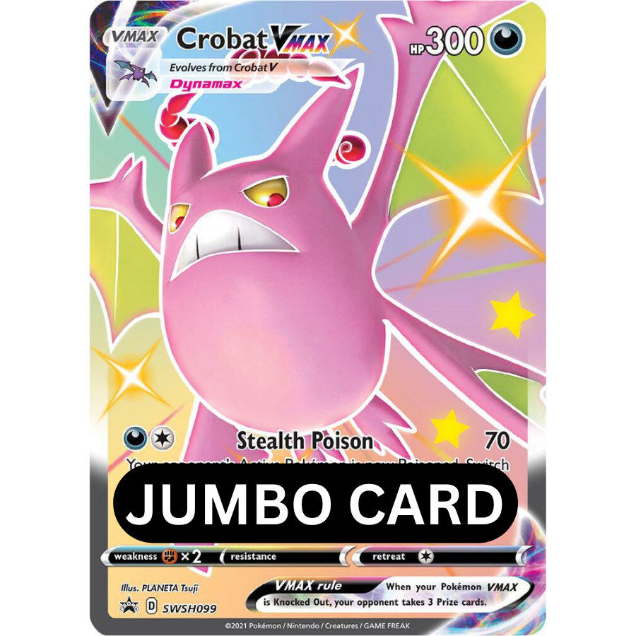 JUMBO Crobat VMAX SWSH099 Black Star Promo [NM]