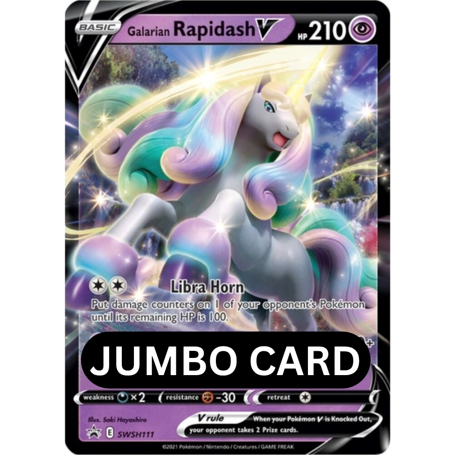 JUMBO Galarian Rapidash V SWSH111 Black Star Promo [NM]