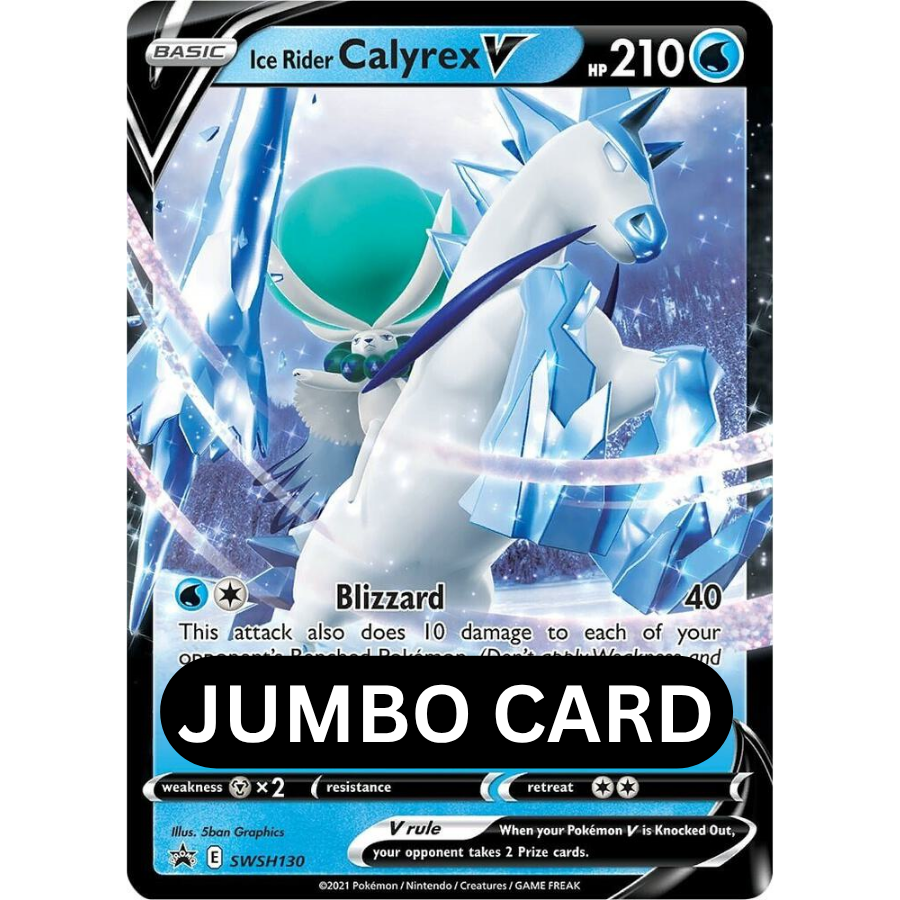 JUMBO Ice Rider Calyrex V SWSH130 Black Star Promo [NM]
