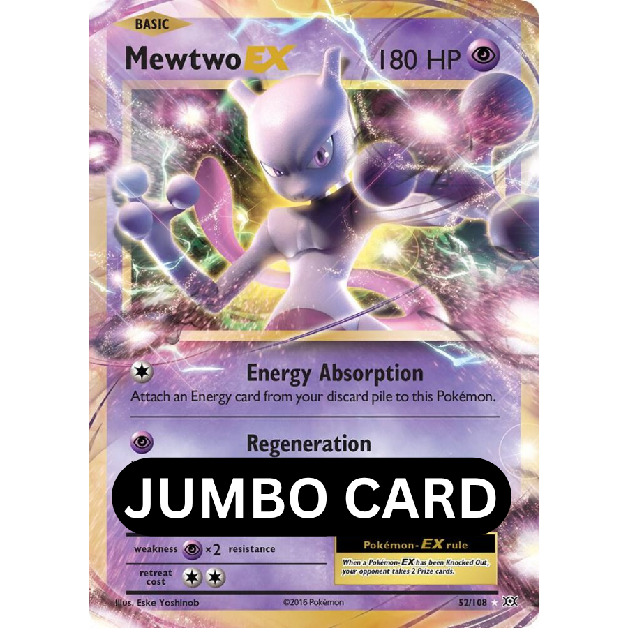 JUMBO Mewtwo EX 52/108 Black Star Promo