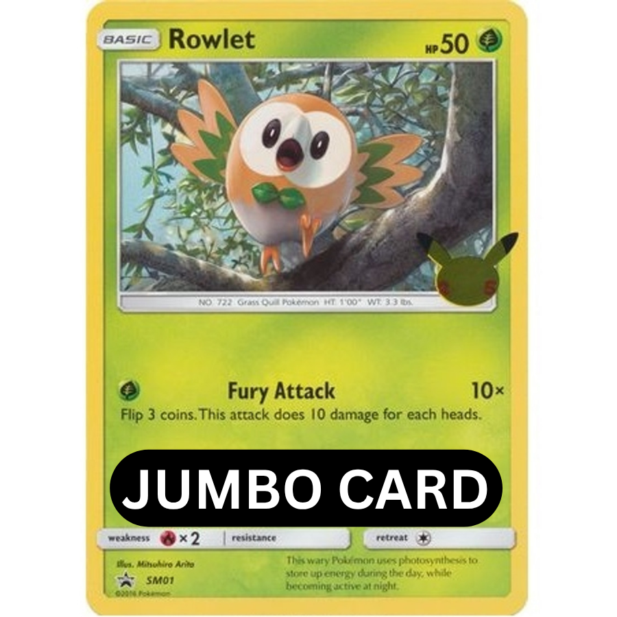 JUMBO Rowlet SM01 Celebrations First Partner Pack [NM]