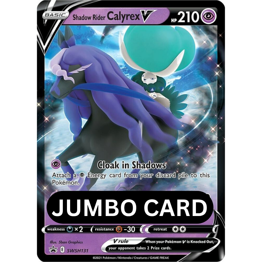 JUMBO Shadow Rider Calyrex V SWSH131 Black Star Promo [NM]