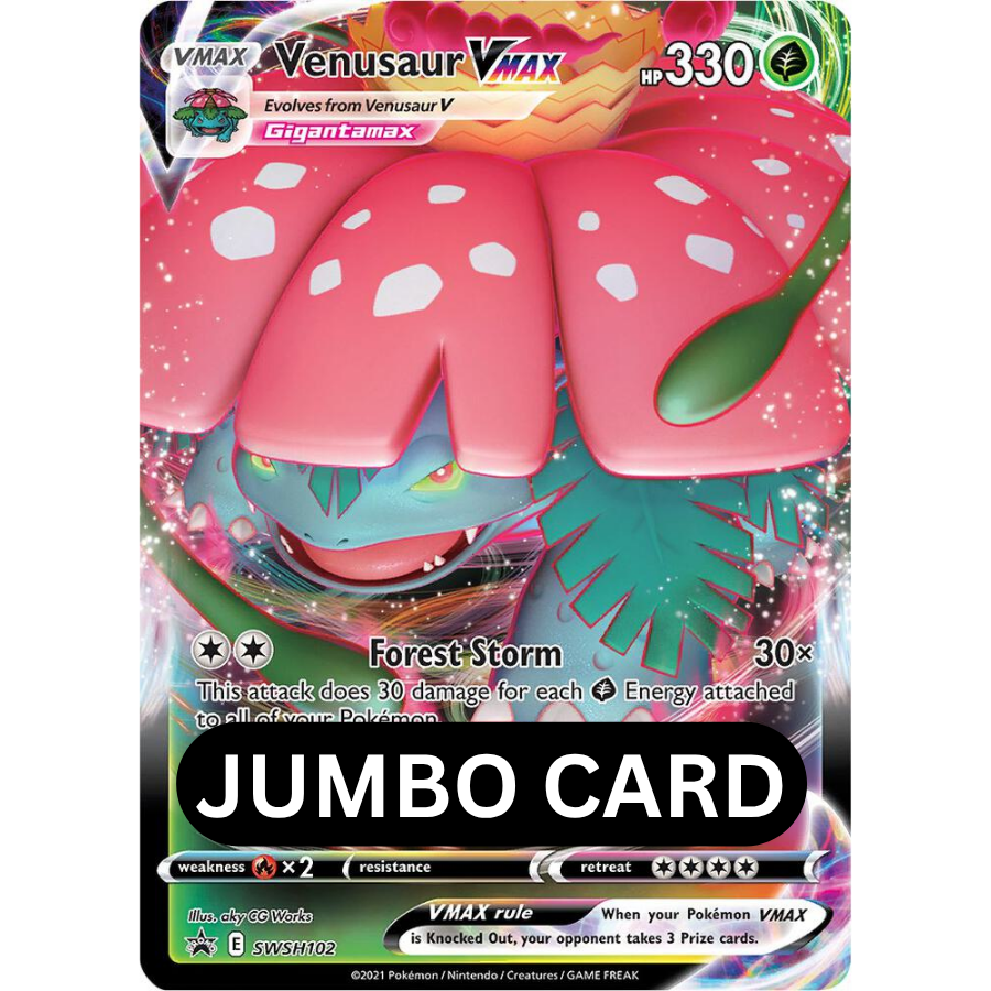 JUMBO Venusaur VMAX SWSH102 Black Star Promo