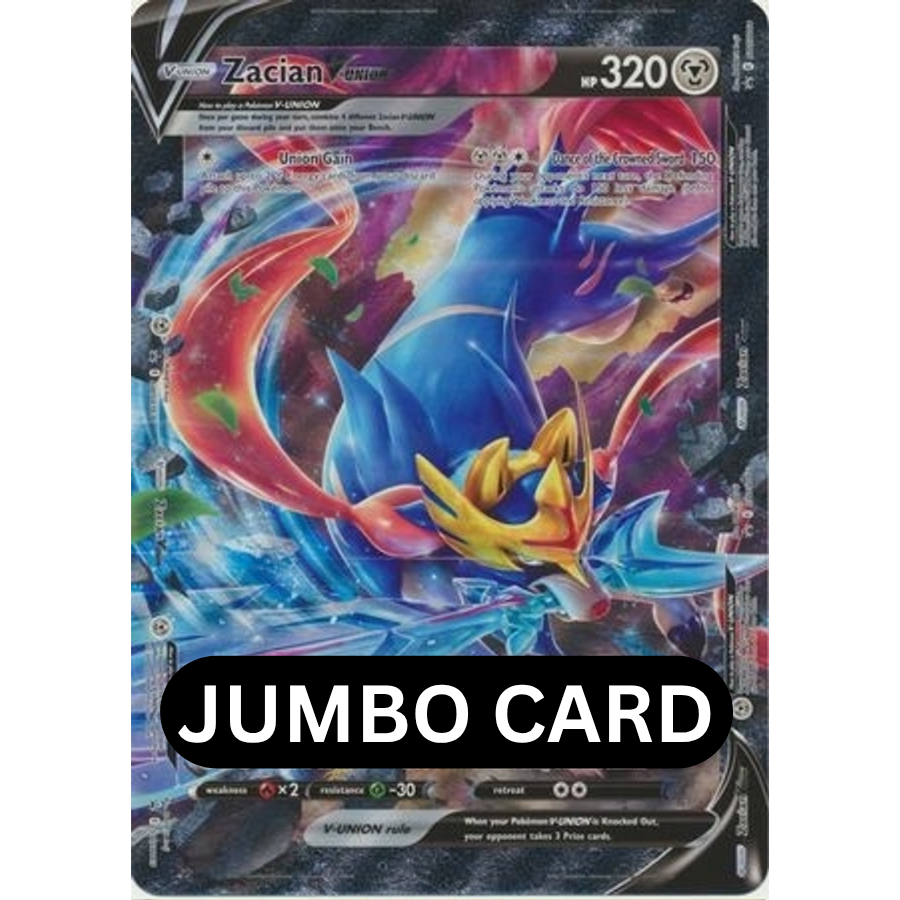 JUMBO Zacian V-UNION SWSH166 Black Star Promo [NM]