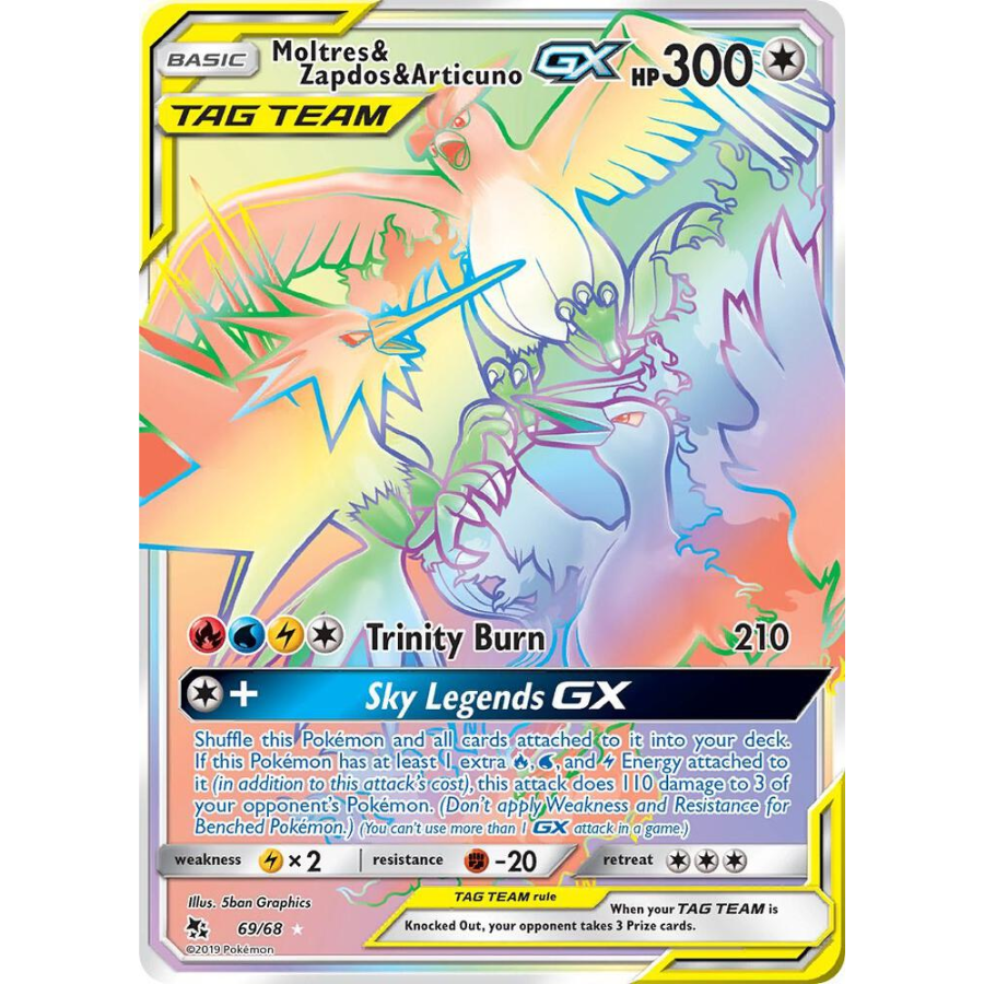 Moltres & Zapdos & Articuno GX 69 Hidden Fates