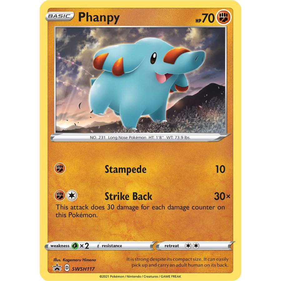 Phanpy SWSH117 Holo Black Star Promo [NM]