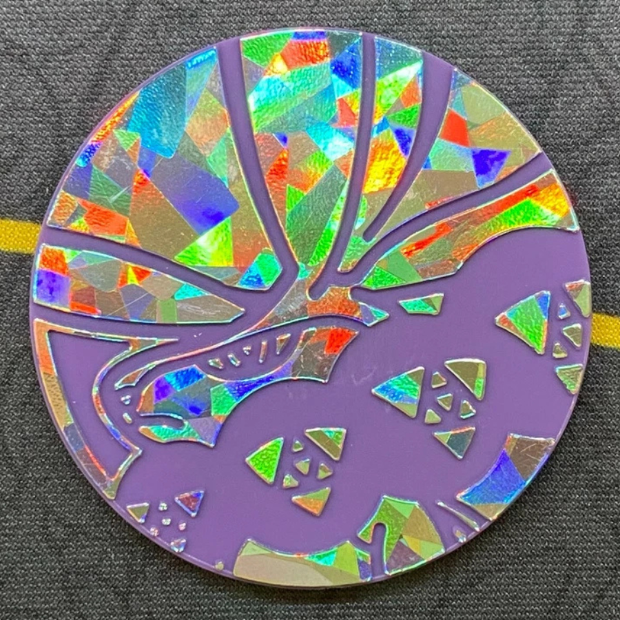 Shadow Rider Calyrex Purple Cracked ice Jumbo Coin