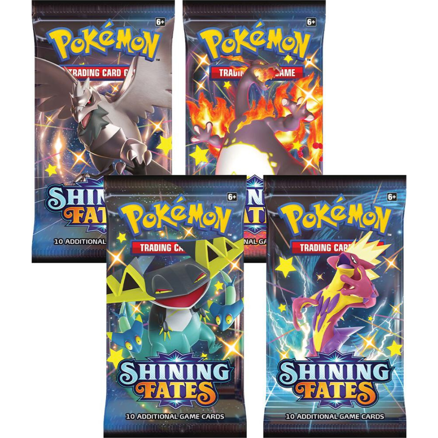 Shining Fates Booster Pack Art Set of 4