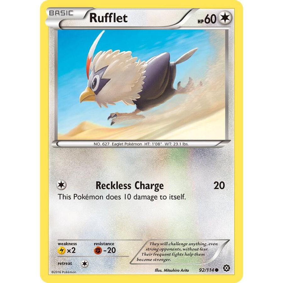 Rufflet 92/114 Reverse Holo Steam Siege [NM]