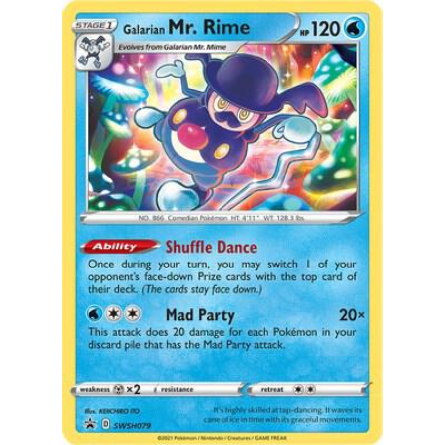 Galarian Mr. Rime SWSH079 Holo Black Star Promo [NM]
