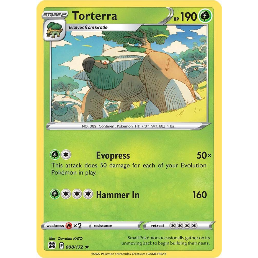 Torterra 008/172 Holo Brilliant Stars [NM]